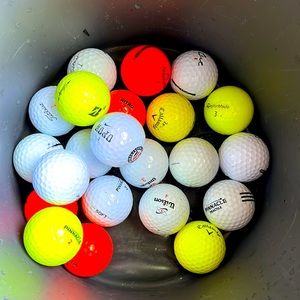22 golf balls with a variety of brands and color!